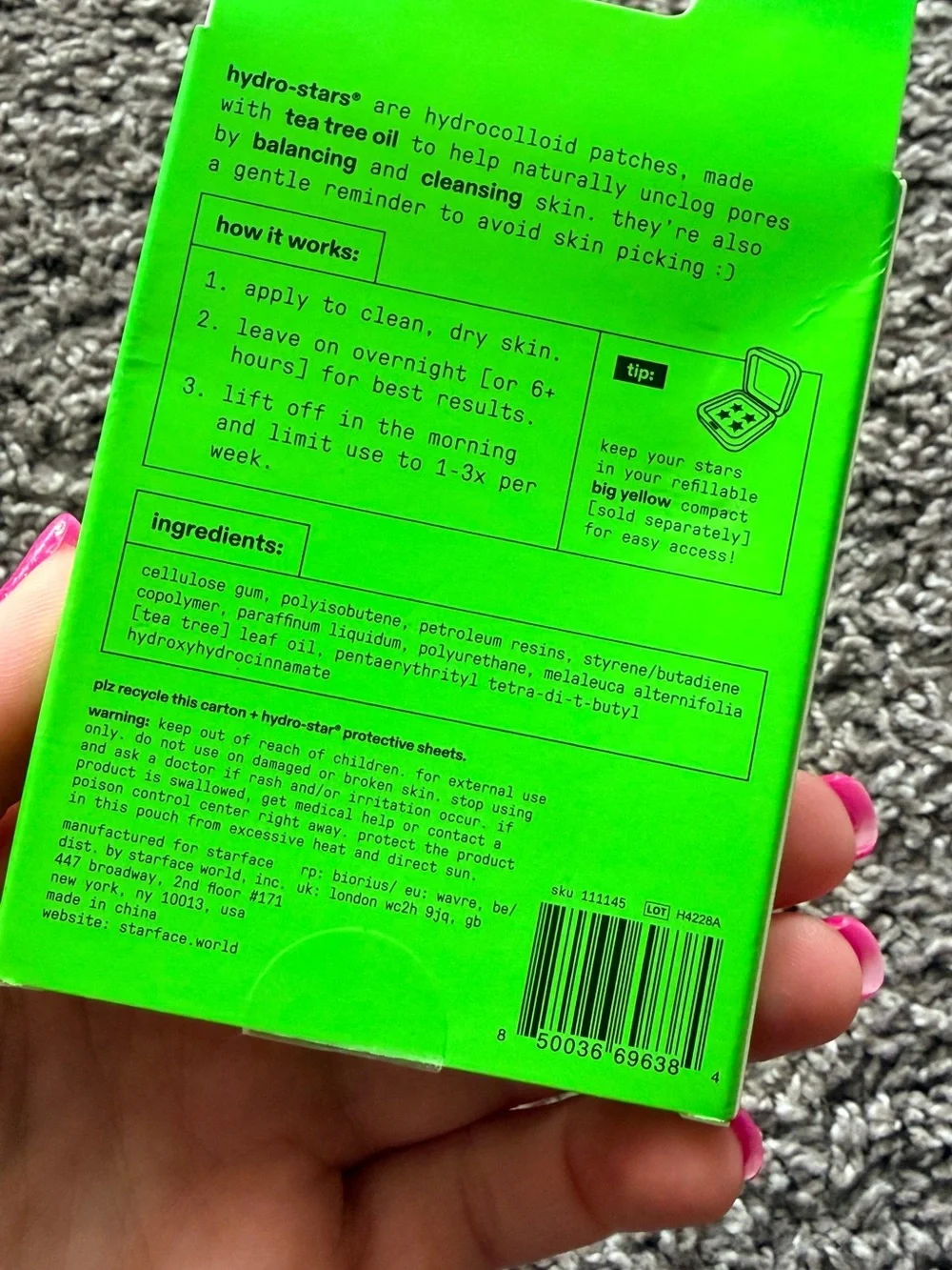 Starface Hydro-Stars Green Tea Tree Oil Pimple Patches 32 Count